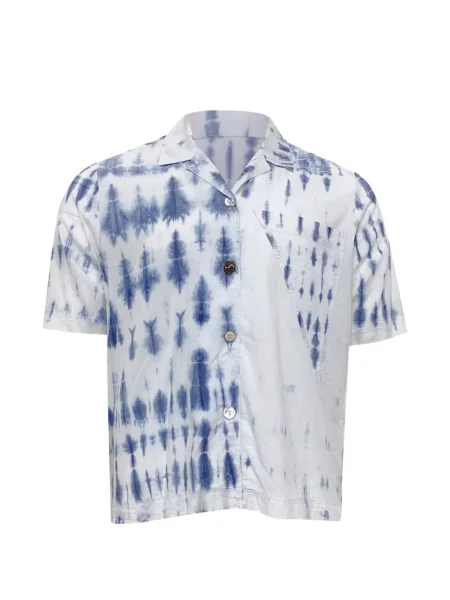 Krótki top Nanushka z nadrukiem biały