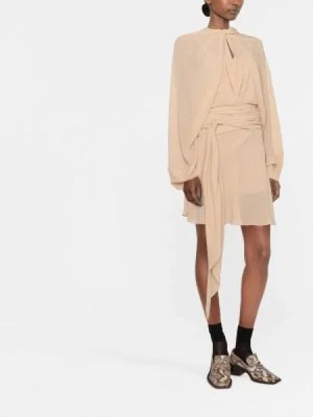 Šilkinis drapiruotas suknele Maison Margiela
