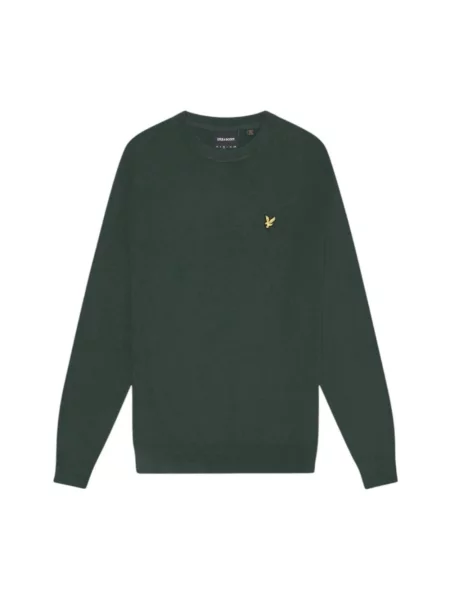 Sweter Lyle & Scott z okrągłym dekoltem zielony