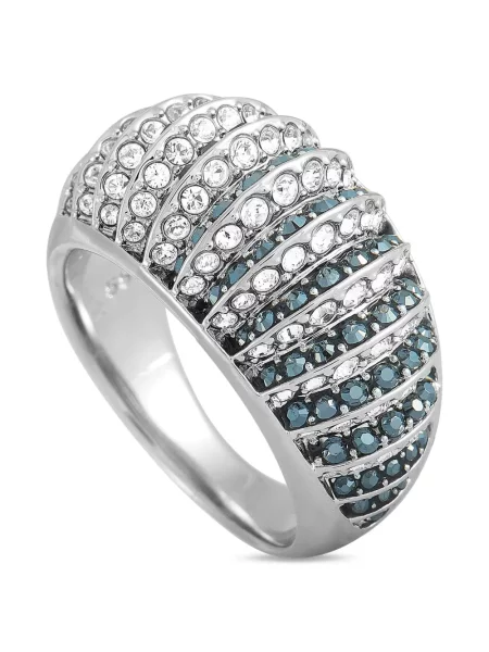 Inel Swarovski argintiu