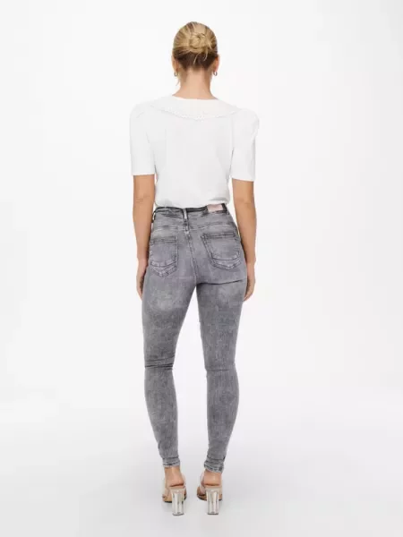 ONLY Power Jeans Grey γκρι