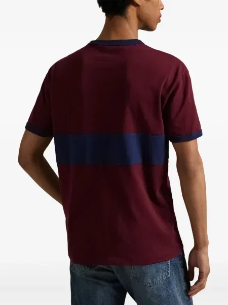 Ριγέ polo Polo Ralph Lauren με κουκούλα με αυτόγραφο λευκό