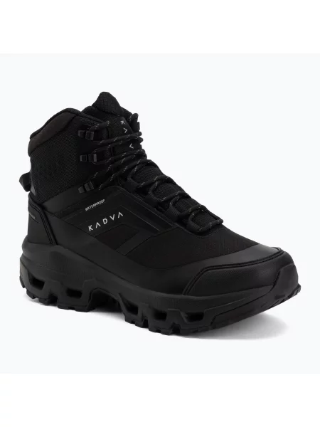 Încălțăminte de drumeție pentru bărbați KADVA Obsidian Mid WP negru