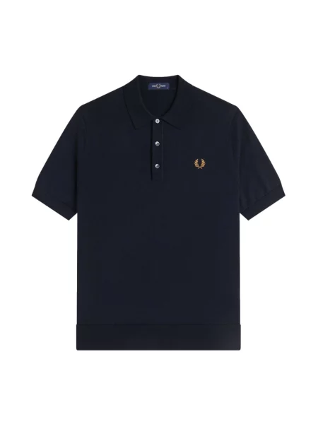 Dzianinowy sweter Fred Perry niebieski
