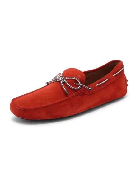 Półbuty Tod's zamszowe czerwone
