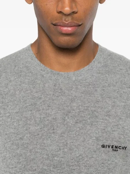 Pulover Givenchy cu decolteu rotund gri