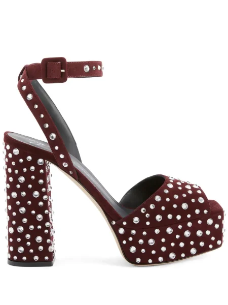 Sandale Giuseppe Zanotti din piele de cristal roșu