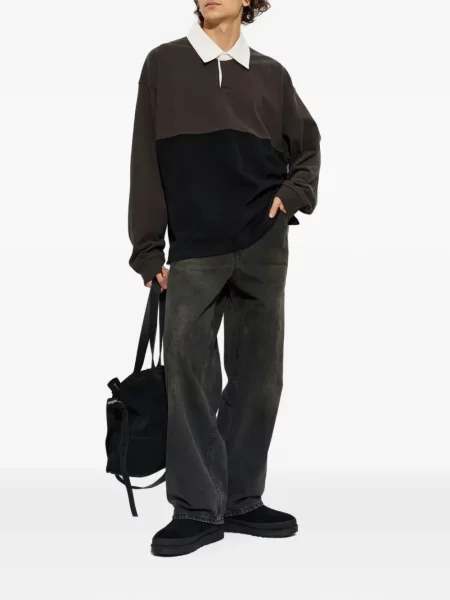 Lung tricou polo Agolde maro