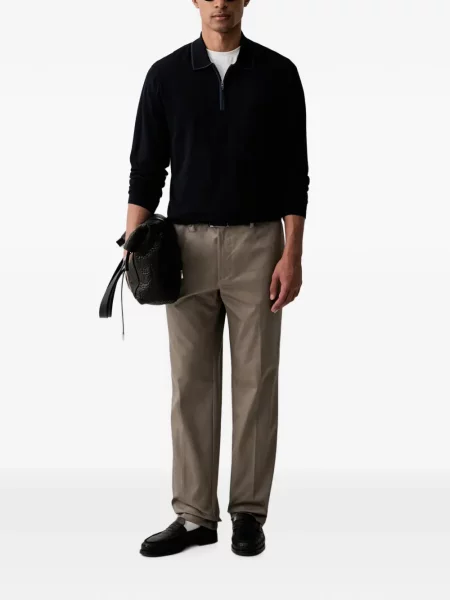 Μάλλινο με κολάρο polo Emporio Armani μαύρο