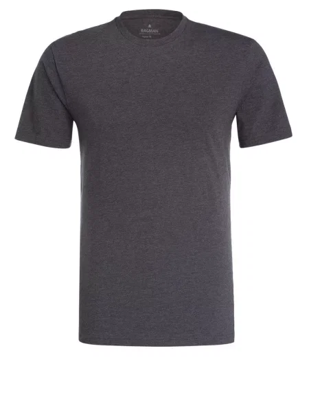 Ragman Tričko Regular Fit antracitová melírovaná