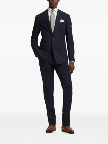 Cravată Ralph Lauren Purple Label de mătase cu imagine cu imprimeu geometric gri