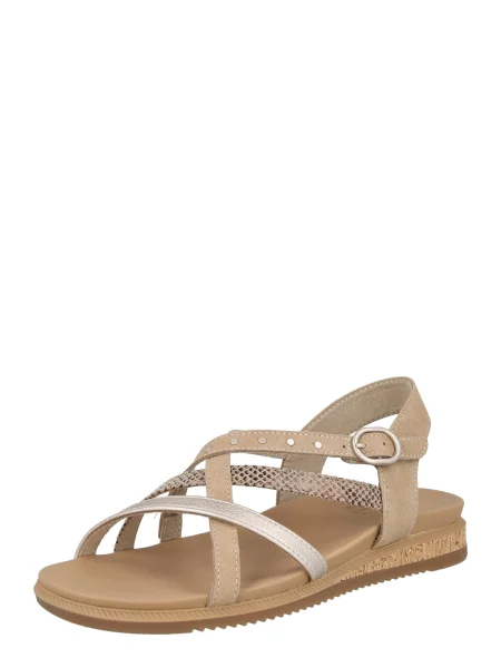 SKECHERS Sandale DESERT KISS LOW SEASIDE SLI maro închis / auriu / taupe gri