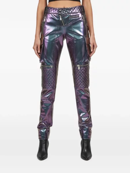 Pantaloni cargo Laquan Smith violet