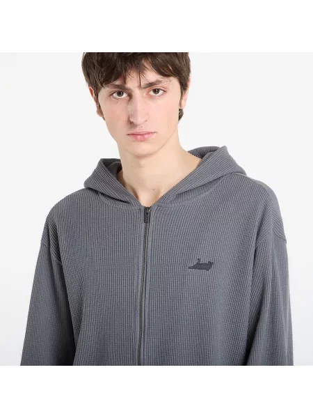Суитшърт RIPNDIP Castanza Waffle Knit Zip Up Hoodie Charcoal XL сиво