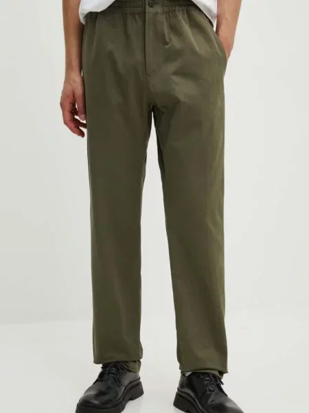 A.P.C. pantaloni de pantalon chuck drept verde