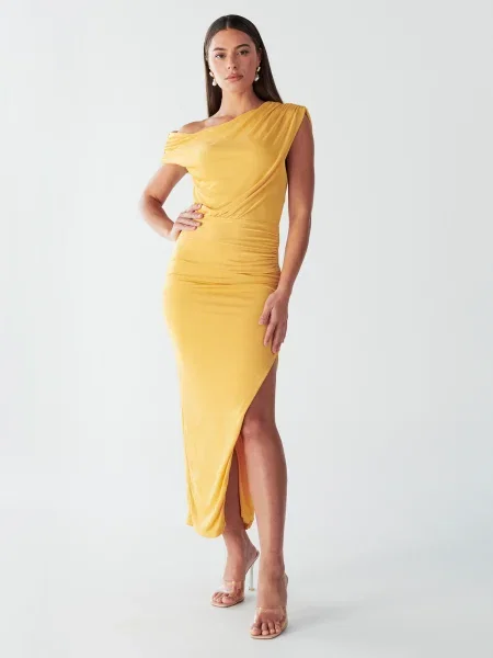 BWLDR Rochie VELEDA MIDI DRESS' galben