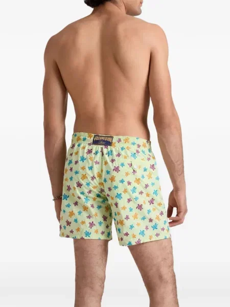 Slip de baie Vilebrequin cu broderie verde