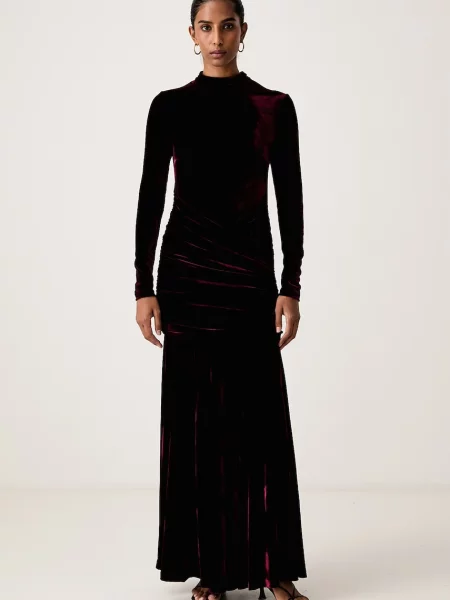 Bardot rochie din velur KORINA