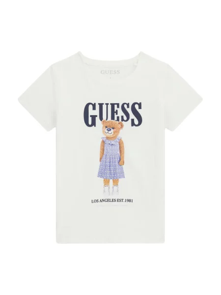Guess Majica Regular Fit bela