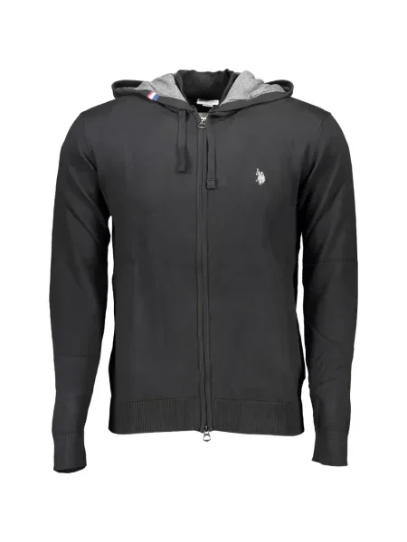 Hanorac cu glugă U.s. Polo Assn. cu broderie negru