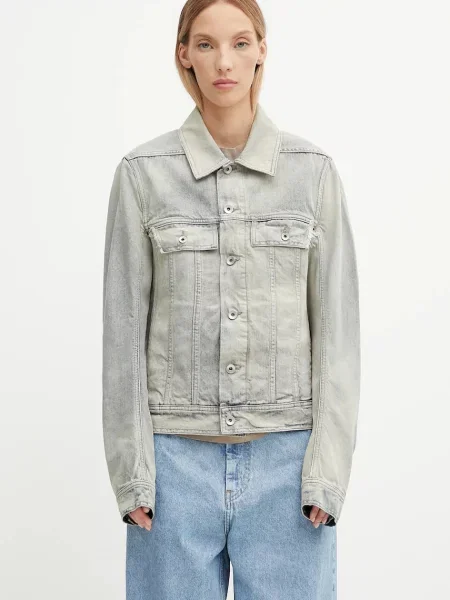 Rick Owens DRKSHDW geacă de blugi din Trucker Worker de tranziție gri