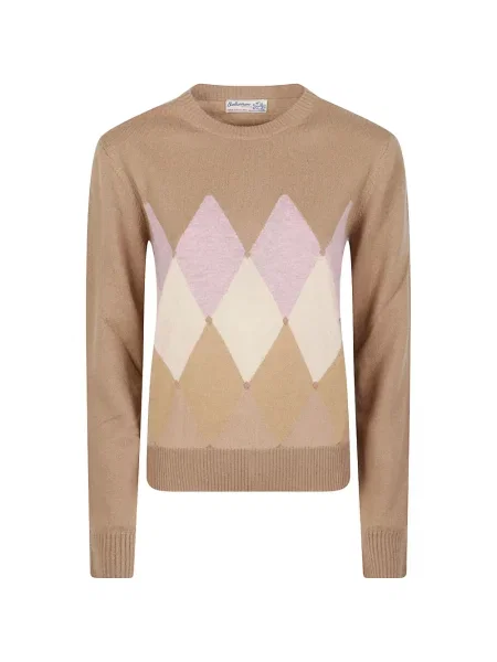 Pulover Ballantyne cu model argyle maro