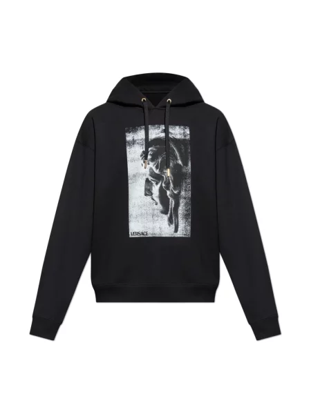 Bluza z kapturem Versace z kapturem czarna