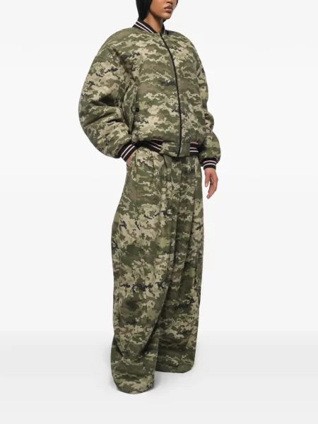 Spodnie Anouki z nadrukiem w kamuflażu zielone