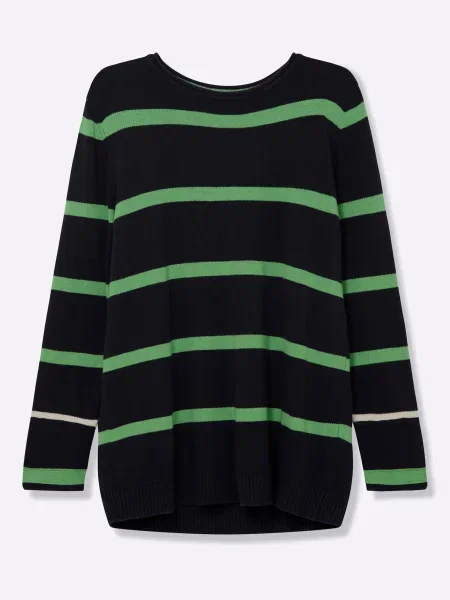 SHEEGO Pulover noapte / verde albastru