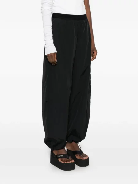 Pantaloni Alexander Wang alergare cu autograf negru