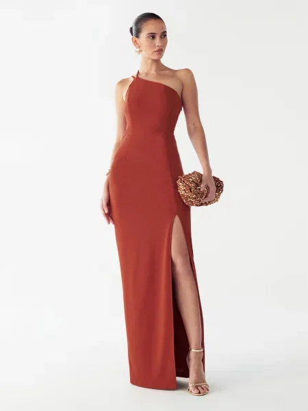 BWLDR Rochie Boston ruginiu maro