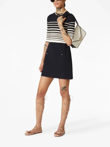 Kostiumas mini mini suknelė Valentino Garavani juoda