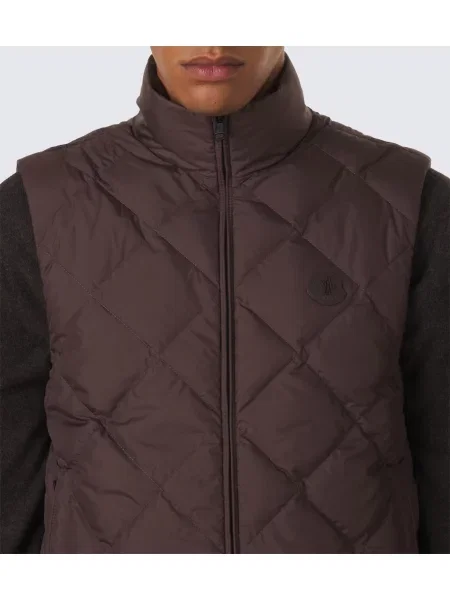 Vestă din puf Moncler maro