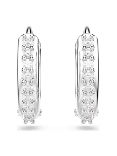 Lniane kolczyki Swarovski szare