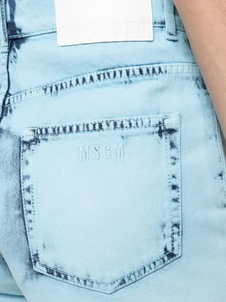 Τζιν σορτς Msgm με φθαρμένο εφέ μπλε