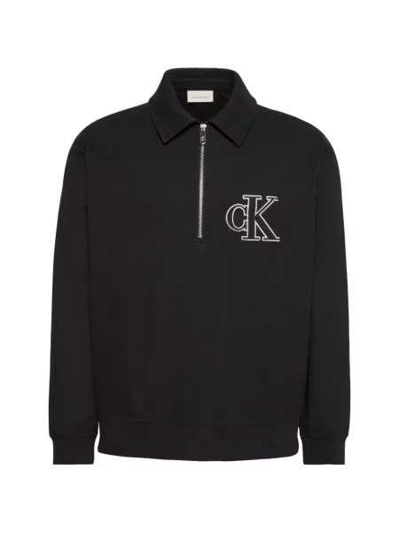 Pulover Calvin Klein cu broderie negru
