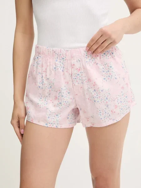 Pyžamové šortky Hollister Co. růžová