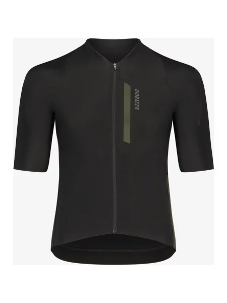 Koszulka Bioracer Icon Gravel z krótkim rękawem oliwkowa zieleń S czarna