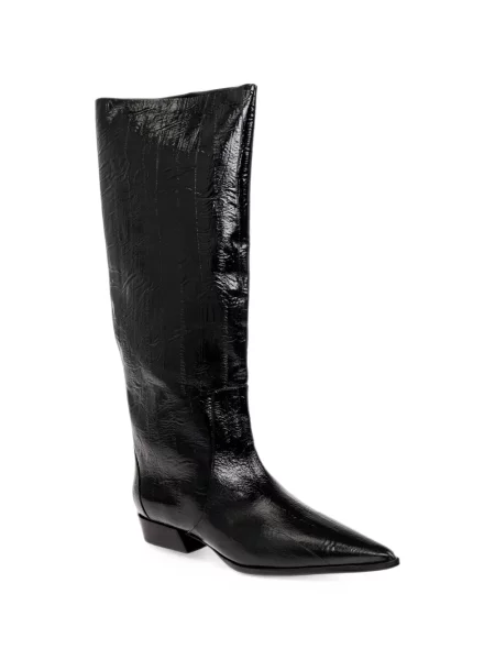 Cizme Black Suede Studio din piele de căprioară negru