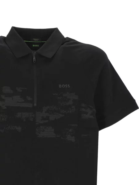 Polo Boss με σχέδιο μαύρο