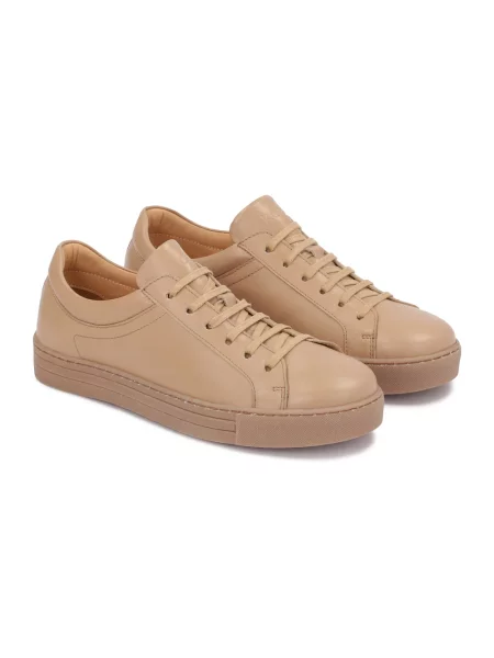 Sneakersy Kazar skórzane brązowe