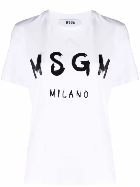 Tricou Msgm cu imagine alb