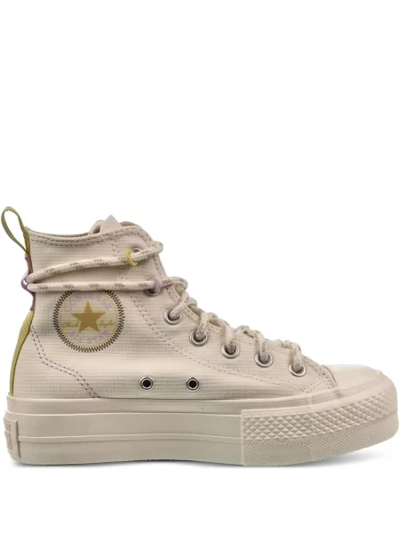 Kožené retro tenisky Converse Chuck Taylor All Star s výšivkou černé