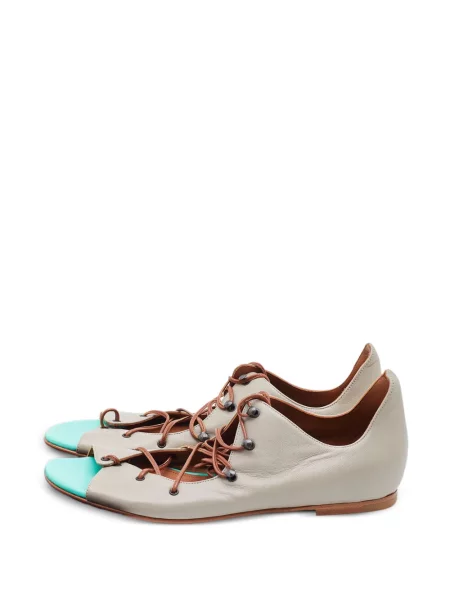 Sandale Malone Souliers din piele cu bretele gri