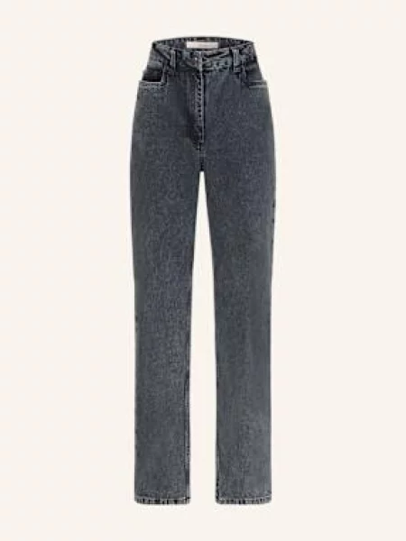 Remain Jeansy Straight schwarz czarne
