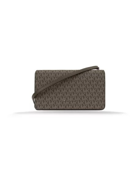 Torebka Michael Kors skórzana z logo zielona