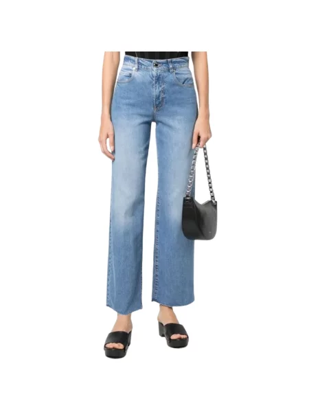 Jeansy Pinko z wysoką talią niebieskie