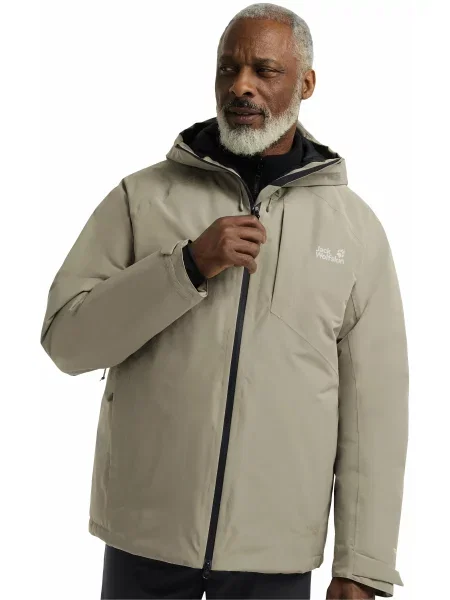 Пуховик Jack Wolfskin бежевый