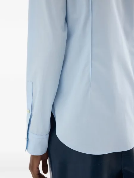 Cămașă Jil Sander din poplin albastru