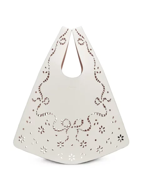 Csipkés shopper táska Simone Rocha fehér